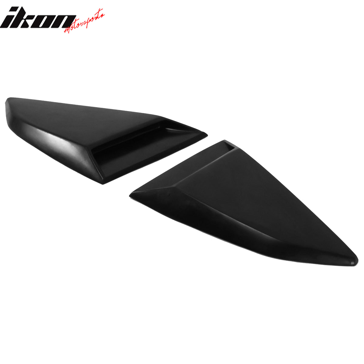 Fits 16-24 Chevy Camaro Quarter Side Window Louvers Scoops Unpainted Black - PU