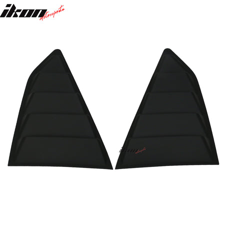 Fits 16-24 Chevrolet Camaro Coupe 2PCS GT Side + IKON V2 Rear Window Louvers ABS