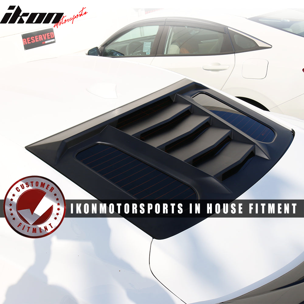 Fits 16-24 Chevrolet Camaro Coupe 2PCS GT Side + IKON V2 Rear Window Louvers ABS