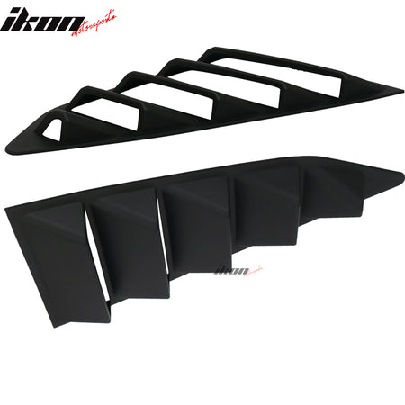 Fits 16-24 Chevrolet Camaro Coupe 2PCS GT Side + IKON V2 Rear Window Louvers ABS