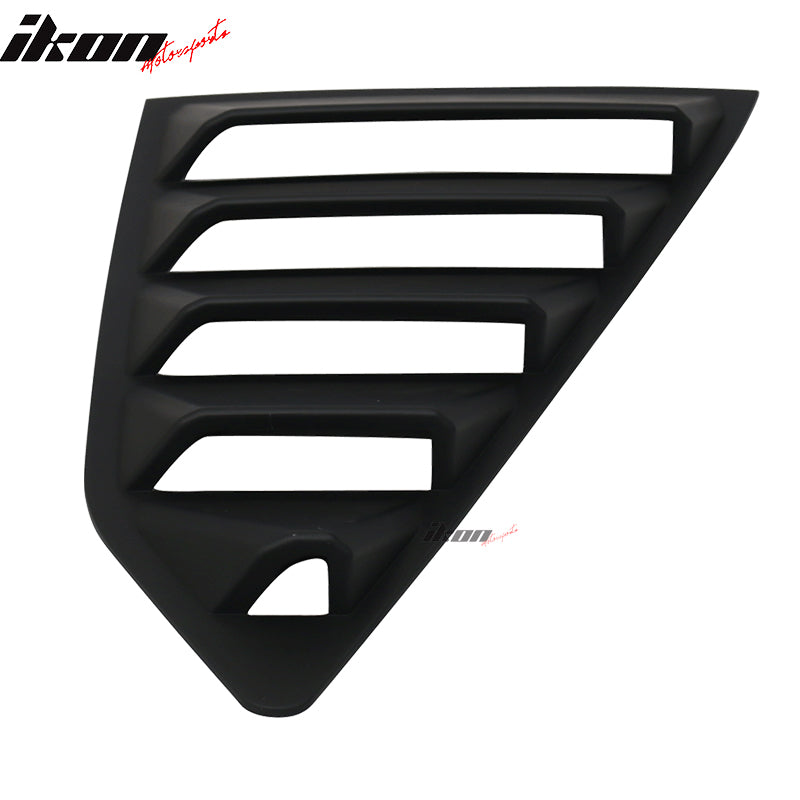 Fits 16-24 Chevrolet Camaro Coupe 2PCS GT Side + IKON V2 Rear Window Louvers ABS