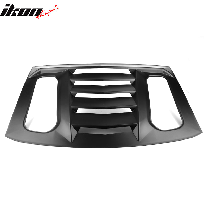 Fits 16-24 Chevrolet Camaro Coupe 2PCS GT Side + IKON V2 Rear Window Louvers ABS