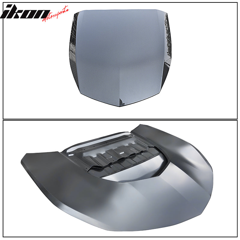 Fits 16-24 Camaro Carbon Fiber Aluminum Front Bumper Hood Guards