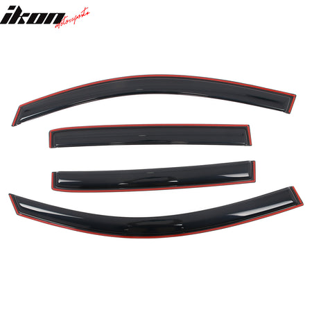 Fits 16-24 Nissan Titan XD& Titan Crew Cab In-Channel Window Deflectors Acrylic
