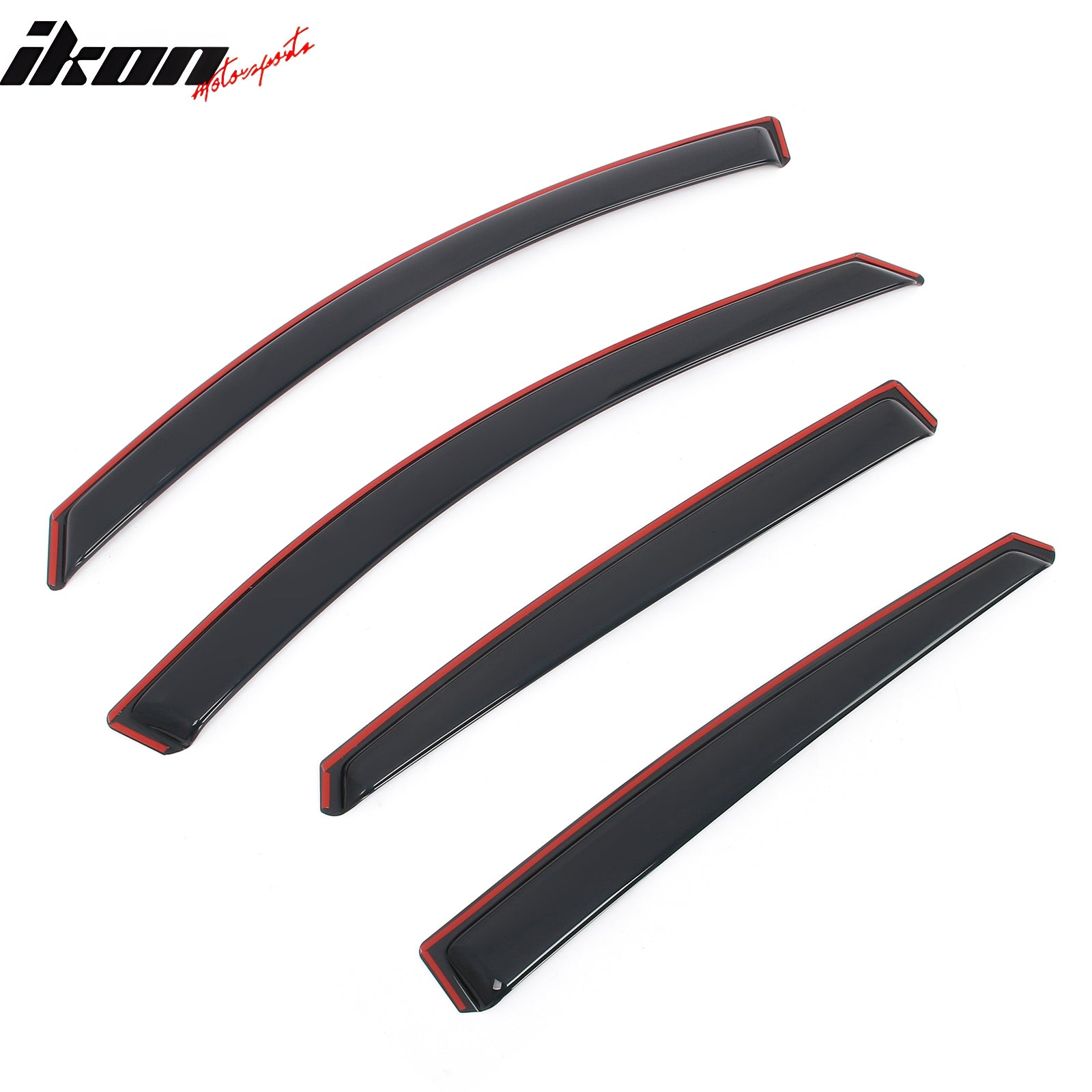 Fits 16-25 Chevrolet Malibu Window Visors In Channel Deflectors Rain Vent Guard