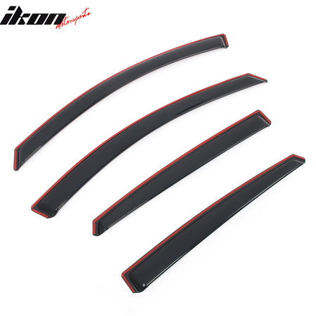 Fits 16-25 Chevrolet Malibu Window Visors In Channel Deflectors Rain Vent Guard
