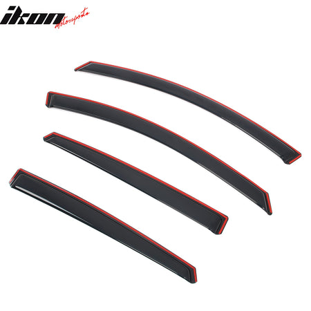 Fits 16-25 Chevrolet Malibu Window Visors In Channel Deflectors Rain Vent Guard