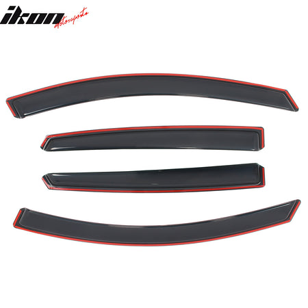 Fits 16-25 Chevrolet Malibu Window Visors In Channel Deflectors Rain Vent Guard