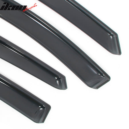 Fits 16-25 Chevrolet Malibu Window Visors In Channel Deflectors Rain Vent Guard