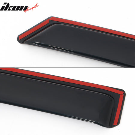 Fits 16-25 Chevrolet Malibu Window Visors In Channel Deflectors Rain Vent Guard