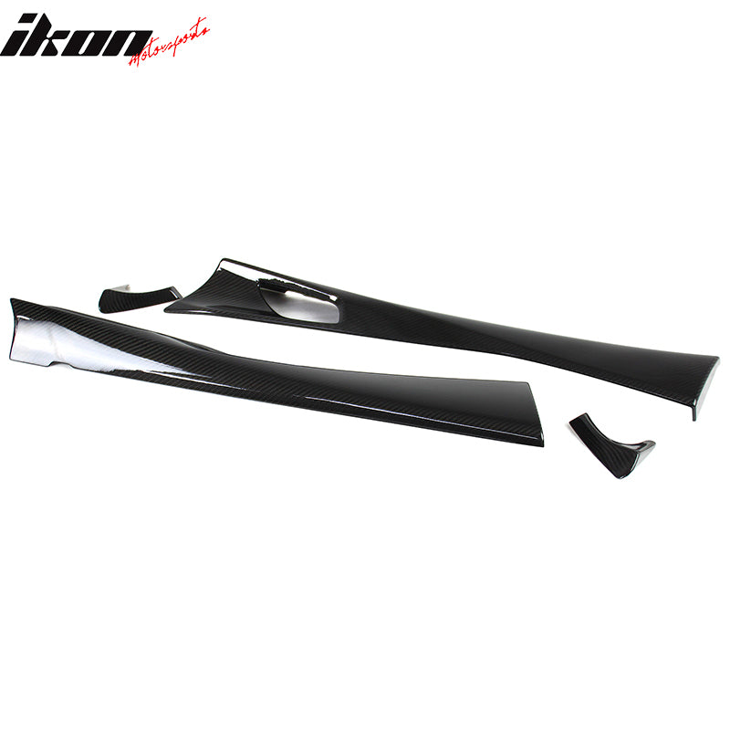 Fits 16-25 Mazda MX-5 MX5 Miata Carbon Fiber CF Interior Door Panel Trim 4PCS