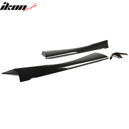 Fits 16-25 Mazda MX-5 MX5 Miata Carbon Fiber CF Interior Door Panel Trim 4PCS