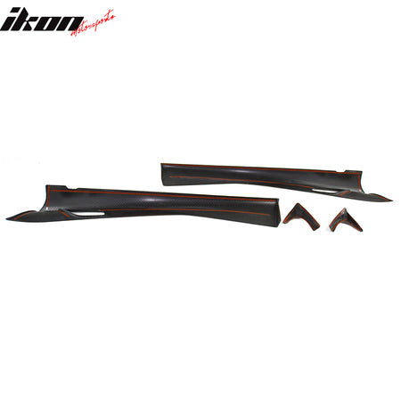 Fits 16-25 Mazda MX-5 MX5 Miata Carbon Fiber CF Interior Door Panel Trim 4PCS