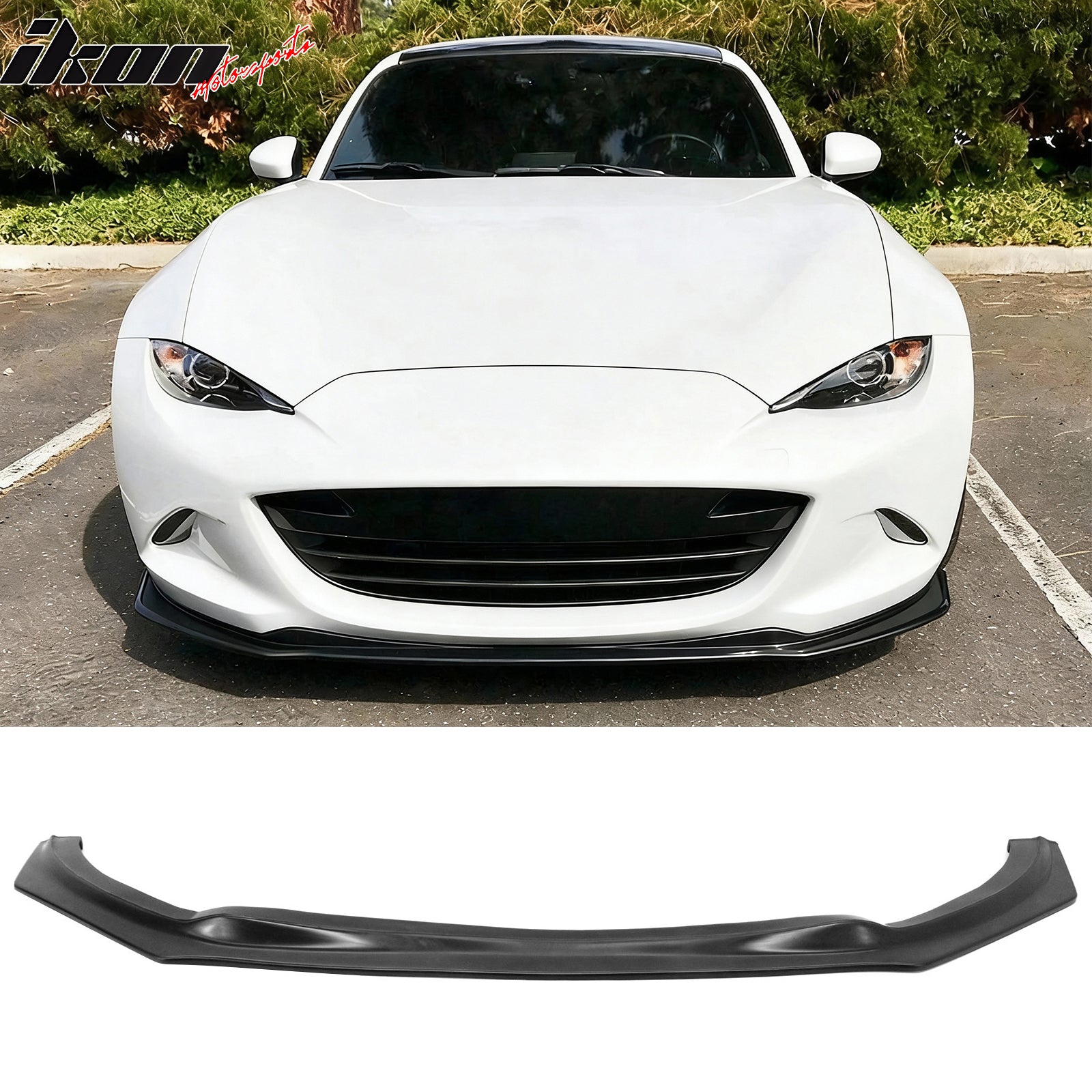 Fits 16-26 Mazda MX-5 Miata Front Bumper Lip Unpainted PU Chin