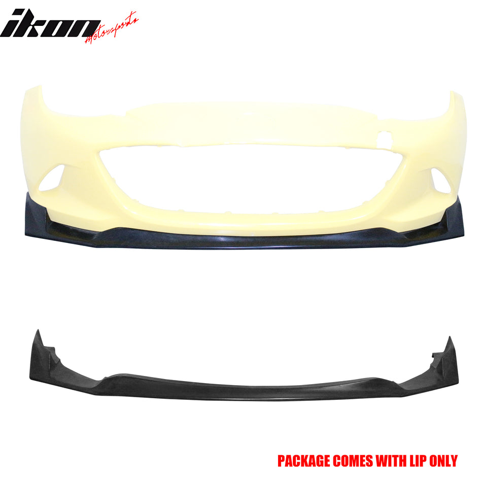 2016-2025 Mazda MX-5 Miata ND 4th IKON GV Style Front Bumper Lip PU
