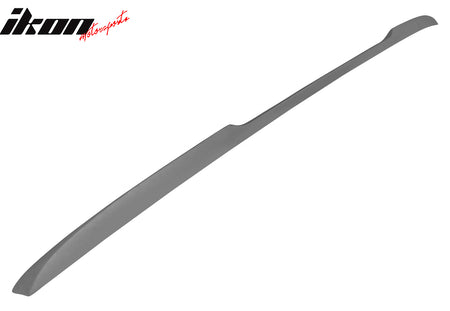 IKON MOTORSPORTS, Trunk Spoiler Compatible with 2016-2025 Mazda MX-5 & MX-5 Miata, V Style Unpainted Black FRP Rear Trunk Lid Spoiler Wing Lip