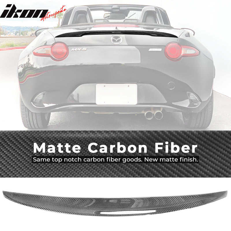 2016-2025 Mazda MX5 Miata Performance Trunk Spoiler Matte Carbon Fiber