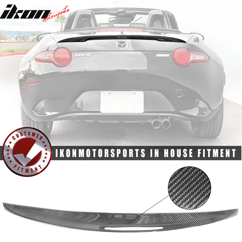2016-2025 Mazda MX5 Miata Performance Style Trunk Spoiler Carbon Fiber