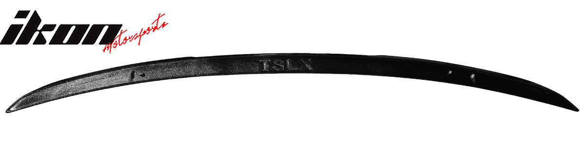 Fits 16-25 Tesla Model X V Style Rear Trunk Decklid Spoiler Wing Lip Gloss Black