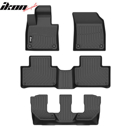 2016 - 2025 Volvo XC90 7 - Seat 3D Molded Floor Mat All Weather Carpet TPEIkon Motorsports