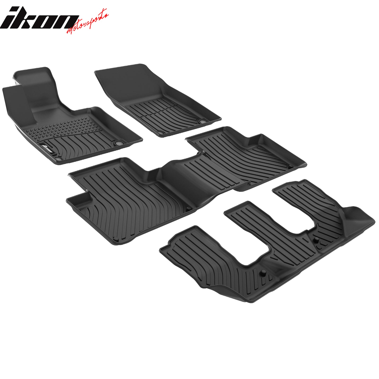 2016 - 2025 Volvo XC90 7 - Seat 3D Molded Floor Mat All Weather Carpet TPEIkon Motorsports