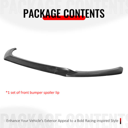 Fits 17-18 Hyundai Elantra GT Style Unpainted Front Bumper Lip Spoiler PU 3PCS
