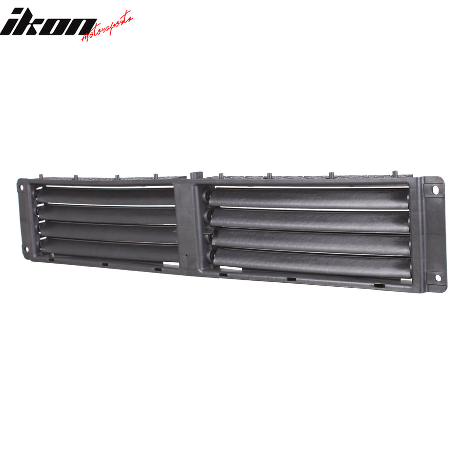 IKON MOTORSPORTS Active Grille Shutter w/ Motor, Compatible with 2017-2019 Buick LaCrosse 2016-2023 Chevy Malibu, 23278689 GM1206116 Engine Cooling Radiator Grill Assembly Replacement, Silver/ Black