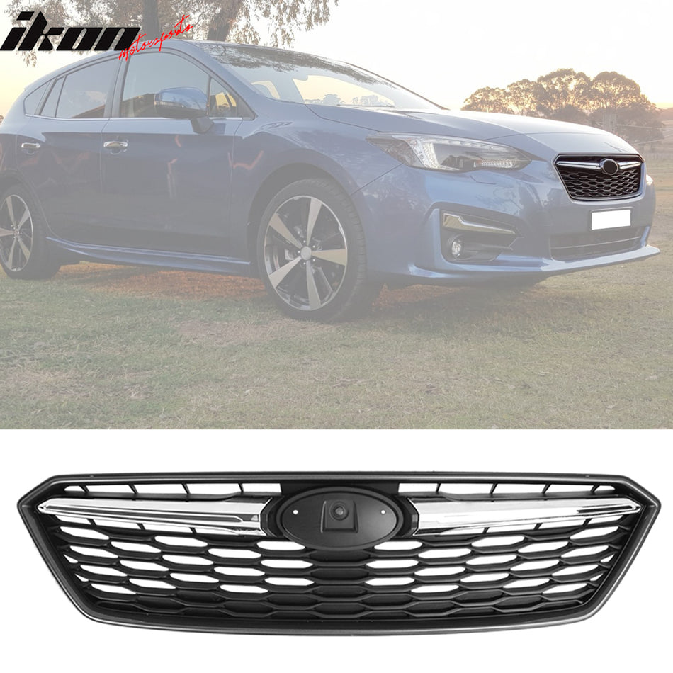2017-2019 Subaru Impreza OE Front Bumper Grille Gray W/ Chrome ABS