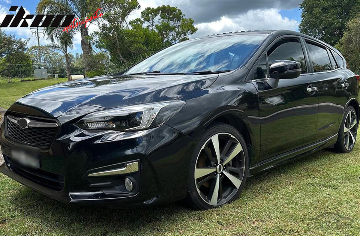 Fits 17-19 Subaru Impreza OE Style Front Bumper Upper Grille ABS Gray W/ Chrome