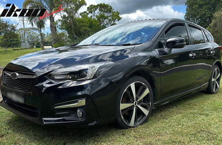 Fits 17-19 Subaru Impreza OE Style Front Bumper Upper Grille ABS Gray W/ Chrome