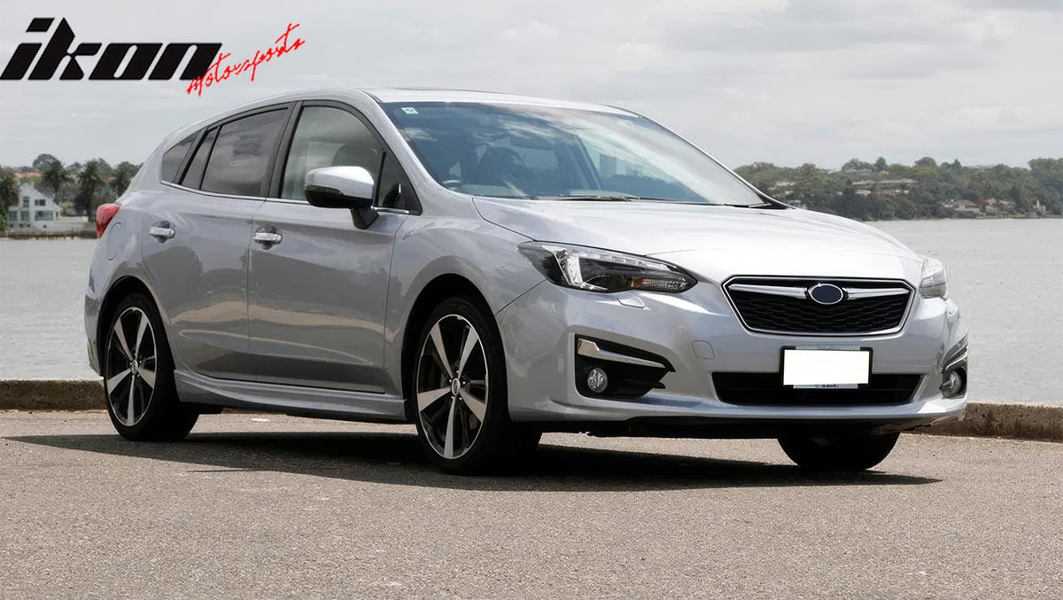 Fits 17-19 Subaru Impreza OE Style Front Bumper Upper Grille ABS Gray W/ Chrome