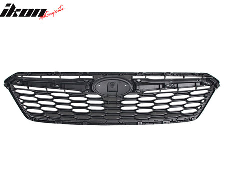 Fits 17-19 Subaru Impreza OE Style Front Bumper Upper Grille ABS Gray W/ Chrome