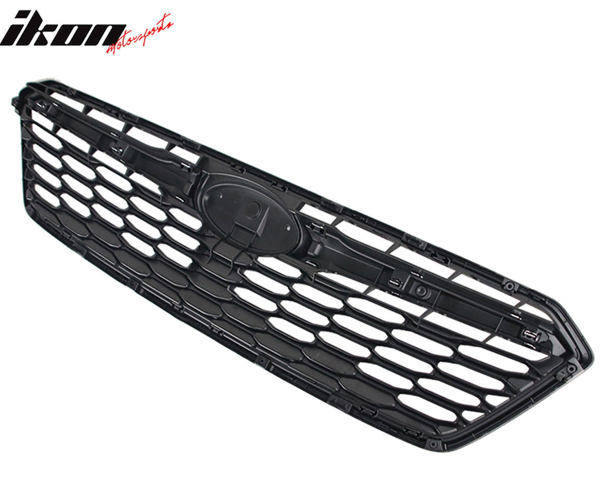 Fits 17-19 Subaru Impreza OE Style Front Bumper Upper Grille ABS Gray W/ Chrome