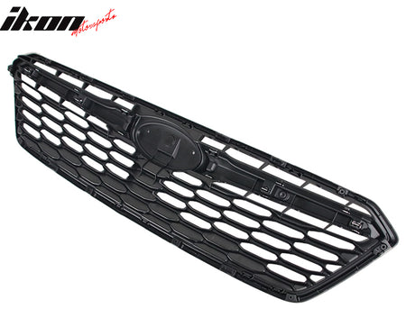 Fits 17-19 Subaru Impreza OE Style Front Bumper Upper Grille ABS Gray W/ Chrome