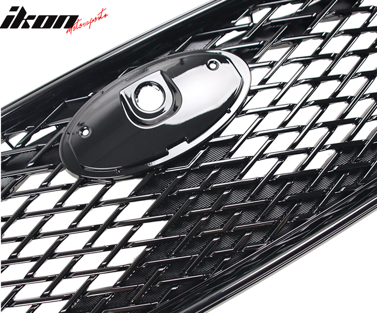 Fits 17-19 Subaru Impreza Sport Style Front Bumper Upper Grille Gloss Black ABS