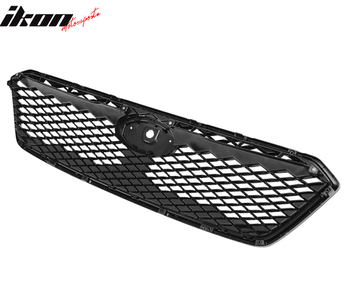 Fits 17-19 Subaru Impreza Sport Style Front Bumper Upper Grille Gloss Black ABS