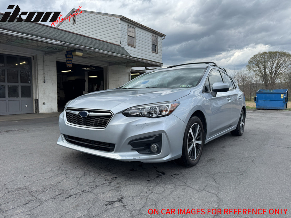 Fits 17-19 Subaru Impreza OE Style Front Bumper Upper Grille ABS Gloss Black