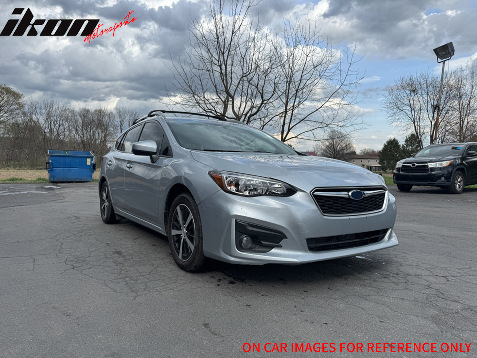 Fits 17-19 Subaru Impreza OE Style Front Bumper Upper Grille ABS Gloss Black