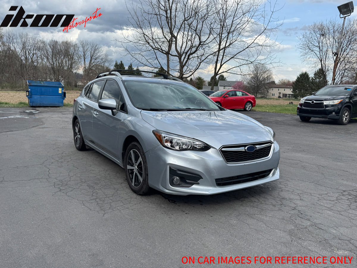 Fits 17-19 Subaru Impreza OE Style Front Bumper Upper Grille ABS Gloss Black