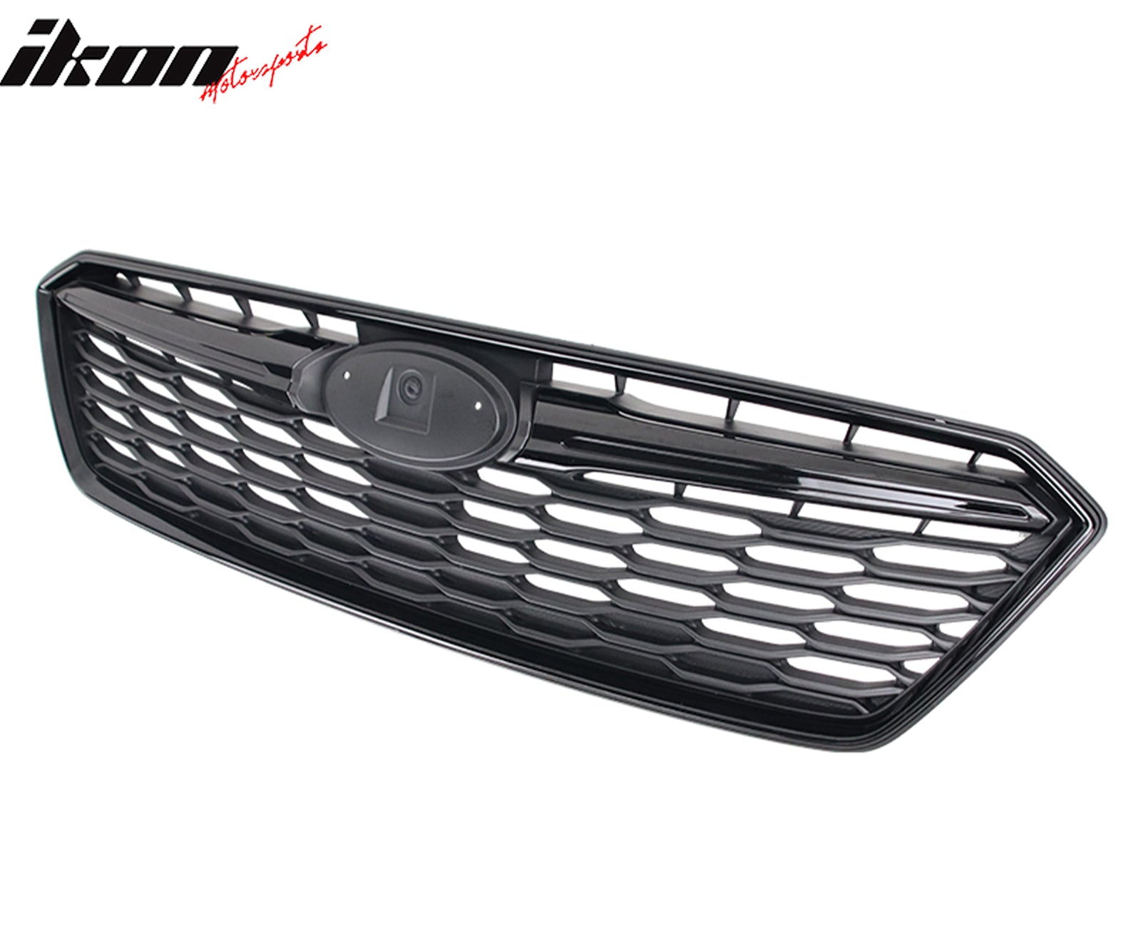 Fits 17-19 Subaru Impreza OE Style Front Bumper Upper Grille ABS Gloss Black