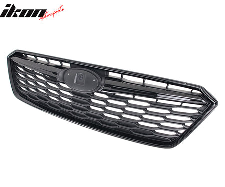 Fits 17-19 Subaru Impreza OE Style Front Bumper Upper Grille ABS Gloss Black