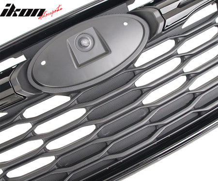 Fits 17-19 Subaru Impreza OE Style Front Bumper Upper Grille ABS Gloss Black