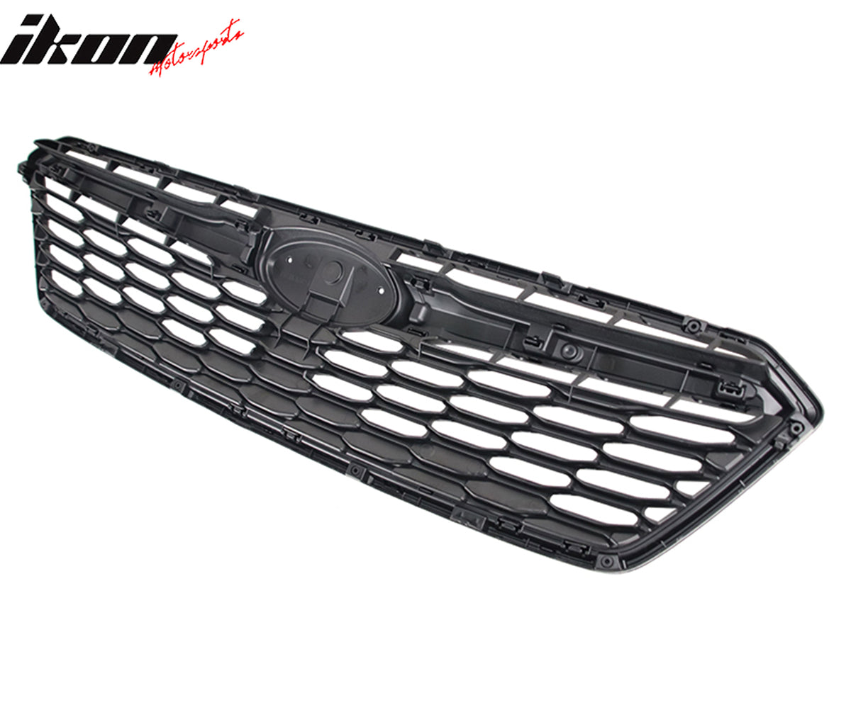 Fits 17-19 Subaru Impreza OE Style Front Bumper Upper Grille ABS Gloss Black