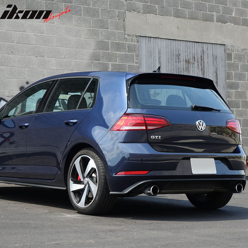 Vw Golf Rear Diffuser Fits 17-19 VW Golf MK7 7.5 Rear Diffuser Bumper Single Muffler Twin ...