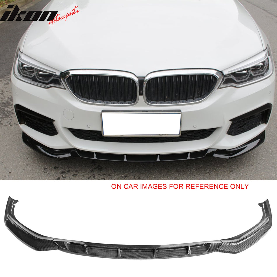 2017-2020 BMW G30 5 Series Sedan GT Style Carbon Fiber Print Front Bumper Lip Spoiler PP