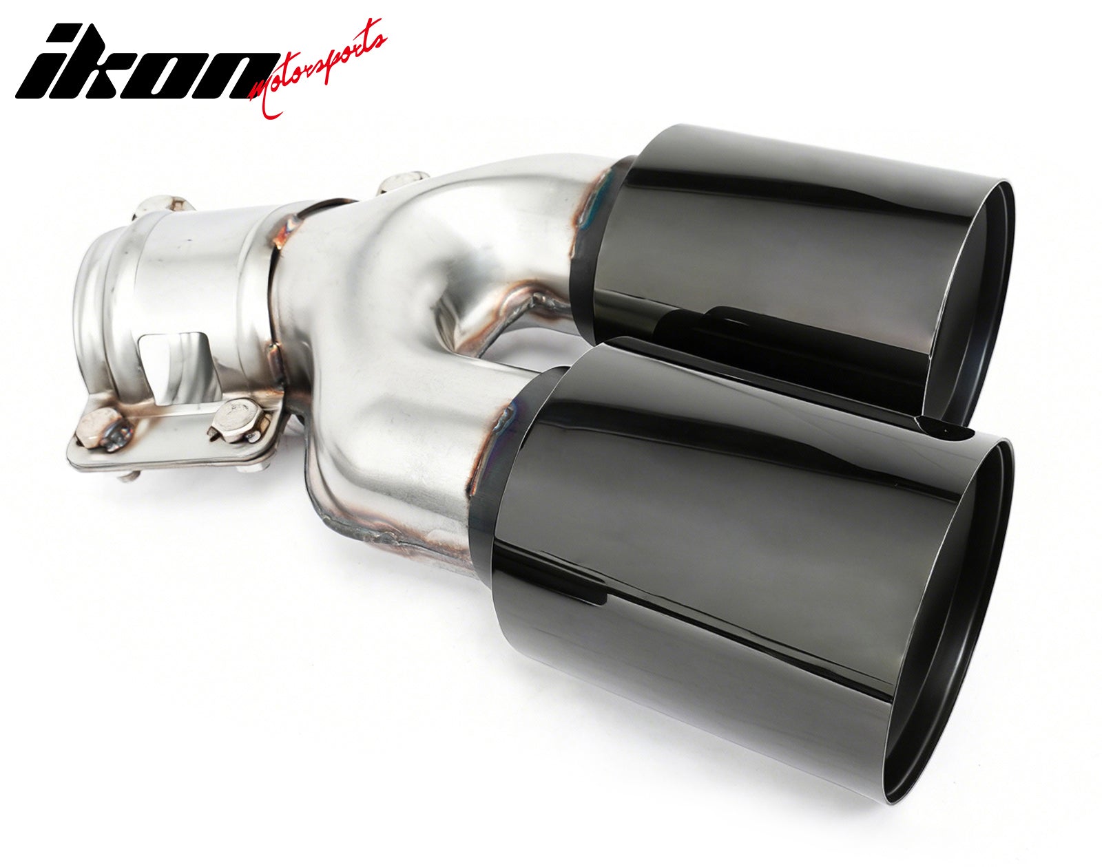 Fits 17-20 BMW 5 Series G30 M5 Style Stainless Steel Quad Exhaust Tips - Black