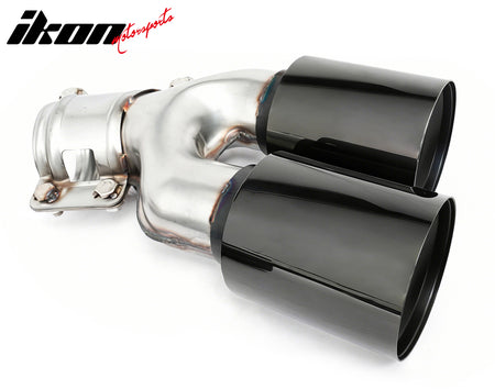Fits 17-20 BMW 5 Series G30 M5 Style Stainless Steel Quad Exhaust Tips - Black