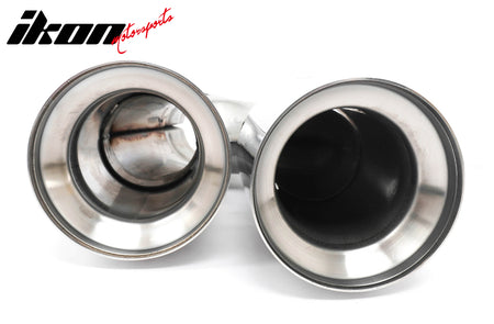 Fits 17-20 BMW 5 Series G30 M5 Style Stainless Steel Quad Exhaust Tips - Silver