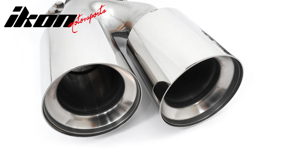 Fits 17-20 BMW 5 Series G30 M5 Style Stainless Steel Quad Exhaust Tips - Silver