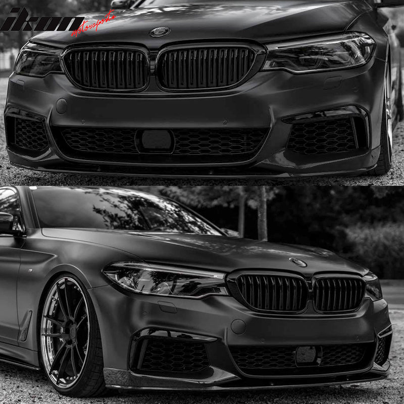 Fits 17-20 BMW G30 5 Series Front Bumper Cover W/MP Style Bumper Lip & Grille PP